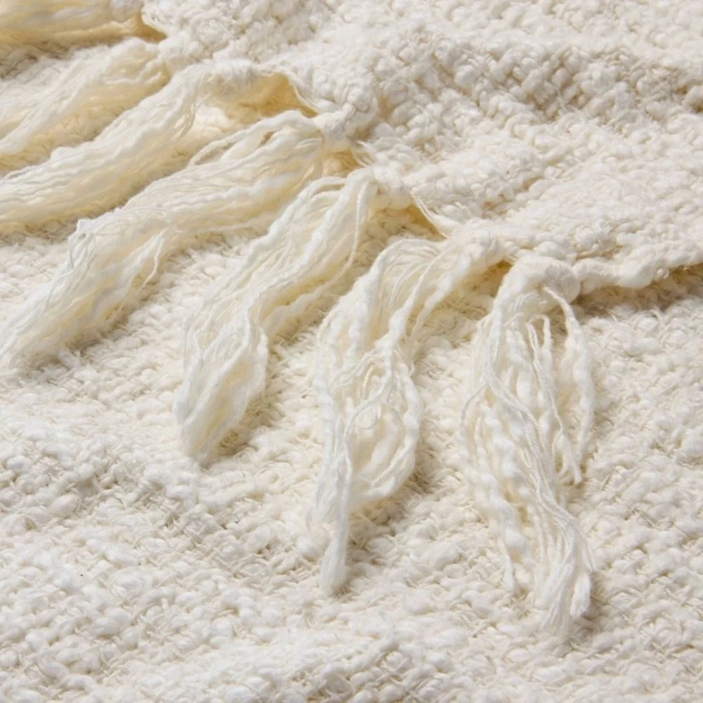 Textured Woven Throw Blanket Sour Cream - Hearth & Hand™ with Magnolia new 🆕
